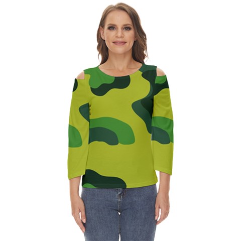 Abstract Pattern Geometric Backgrounds   Cut Out Wide Sleeve Top by Eskimos