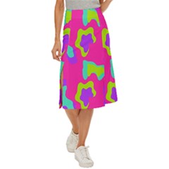 Abstract Pattern Geometric Backgrounds   Midi Panel Skirt by Eskimos