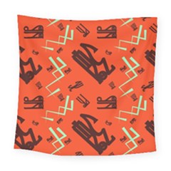 Abstract Pattern Geometric Backgrounds   Square Tapestry (large) by Eskimos