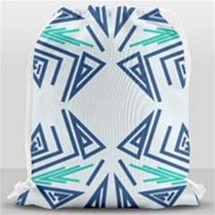 Abstract Pattern Geometric Backgrounds   Drawstring Bag (large) by Eskimos