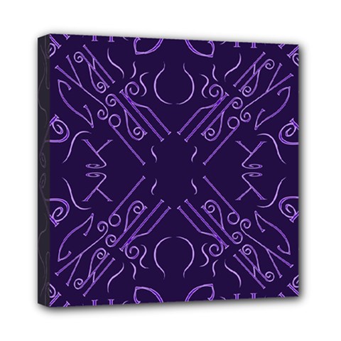 Abstract Pattern Geometric Backgrounds   Mini Canvas 8  X 8  (stretched) by Eskimos