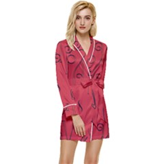 Abstract Pattern Geometric Backgrounds   Long Sleeve Satin Robe by Eskimos