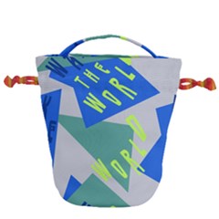 Abstract Pattern Geometric Backgrounds   Drawstring Bucket Bag by Eskimos