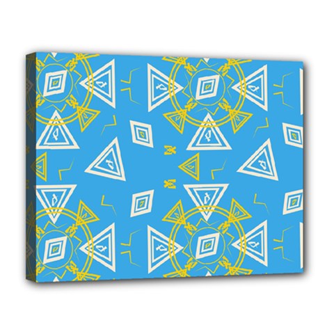 Abstract Pattern Geometric Backgrounds   Canvas 14  X 11  (stretched) by Eskimos