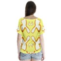 Abstract pattern geometric backgrounds   V-Neck Flutter Sleeve Top View2