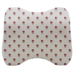 Weird Fantasy Bird Drawing Motif Pattern Velour Head Support Cushion by dflcprintsclothing