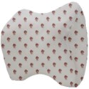 Weird Fantasy Bird Drawing Motif Pattern Velour Head Support Cushion View4