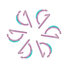 Pop Art Neon Love Sign Mini Folding Umbrellas by essentialimage365