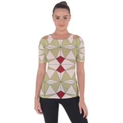 Abstract Pattern Geometric Backgrounds   Shoulder Cut Out Short Sleeve Top by Eskimos