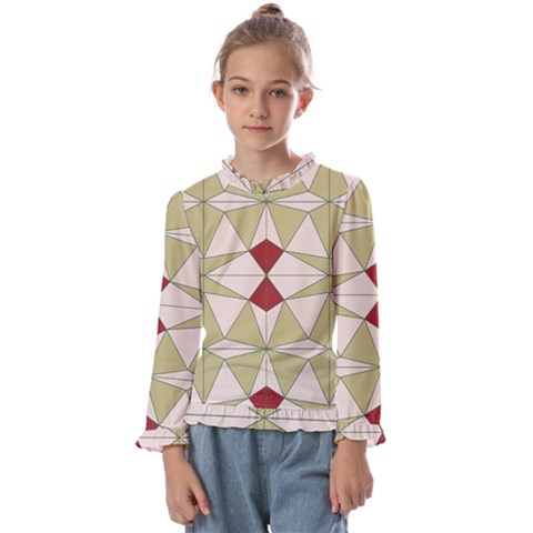 Abstract Pattern Geometric Backgrounds   Kids  Frill Detail Tee by Eskimos