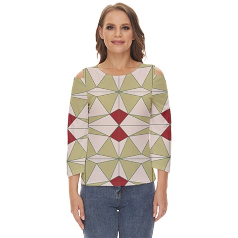Abstract Pattern Geometric Backgrounds   Cut Out Wide Sleeve Top by Eskimos