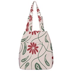  Folk Flowers Floral Art Print Flowers Abstract Art  Center Zip Backpack by Eskimos