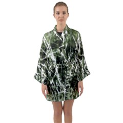 Abstract Light Games 6 Long Sleeve Satin Kimono by DimitriosArt