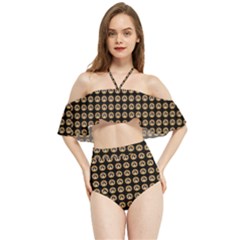 Olimedblk Halter Flowy Bikini Set  by violetheavensky