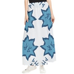 Abstract Pattern Geometric Backgrounds   Maxi Chiffon Skirt by Eskimos