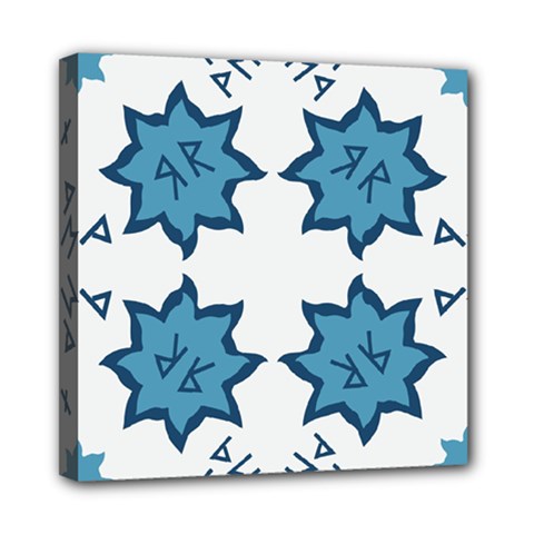 Abstract Pattern Geometric Backgrounds   Mini Canvas 8  X 8  (stretched) by Eskimos