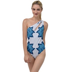 Abstract Pattern Geometric Backgrounds   To One Side Swimsuit by Eskimos
