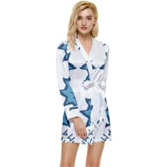 Abstract Pattern Geometric Backgrounds   Long Sleeve Satin Robe by Eskimos
