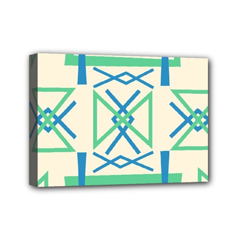 Abstract Pattern Geometric Backgrounds   Mini Canvas 7  X 5  (stretched) by Eskimos