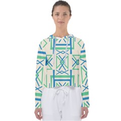 Abstract Pattern Geometric Backgrounds   Women s Slouchy Sweat by Eskimos
