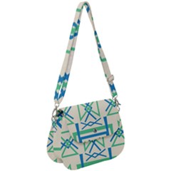Abstract Pattern Geometric Backgrounds   Saddle Handbag by Eskimos