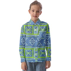 Abstract Pattern Geometric Backgrounds   Kids  Long Sleeve Shirt by Eskimos