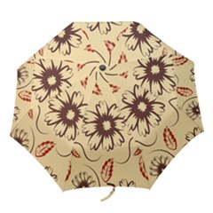Folk Flowers Print Floral Pattern Ethnic Art Folding Umbrellas by Eskimos