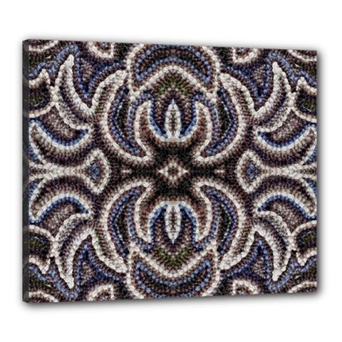 Embroidered Patterns Canvas 24  X 20  (stretched) by kaleidomarblingart