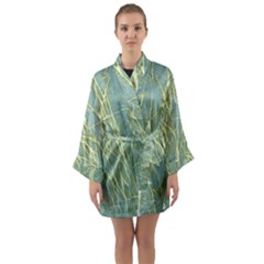 Abstract Light Games 8 Long Sleeve Satin Kimono by DimitriosArt