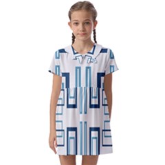 Abstract Pattern Geometric Backgrounds   Kids  Asymmetric Collar Dress by Eskimos