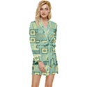 Abstract pattern geometric backgrounds   Long Sleeve Satin Robe View1