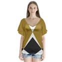 Abstract pattern geometric backgrounds   V-Neck Flutter Sleeve Top View1