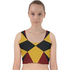 Abstract Pattern Geometric Backgrounds   Velvet Racer Back Crop Top by Eskimos