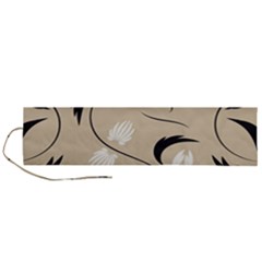 Folk Flowers Print Floral Pattern Ethnic Art Roll Up Canvas Pencil Holder (l) by Eskimos