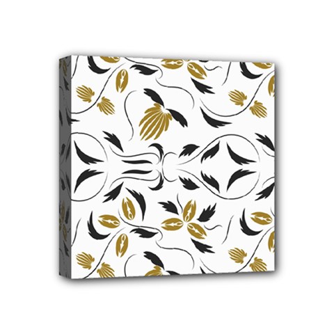 Folk Flowers Print Floral Pattern Ethnic Art Mini Canvas 4  X 4  (stretched) by Eskimos