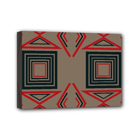 Abstract Pattern Geometric Backgrounds   Mini Canvas 7  X 5  (stretched) by Eskimos
