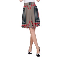 Abstract Pattern Geometric Backgrounds   A-line Skirt by Eskimos