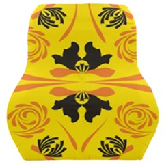 Floral Folk Damask Pattern Fantasy Flowers  Car Seat Back Cushion  by Eskimos