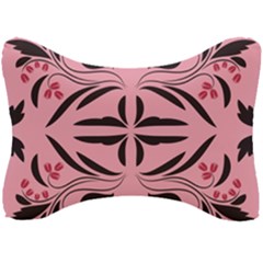 Floral Folk Damask Pattern  Seat Head Rest Cushion by Eskimos
