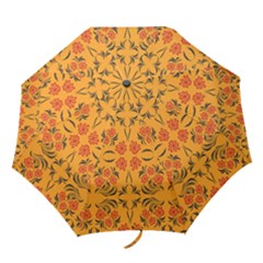 Floral Folk Damask Pattern  Folding Umbrellas by Eskimos