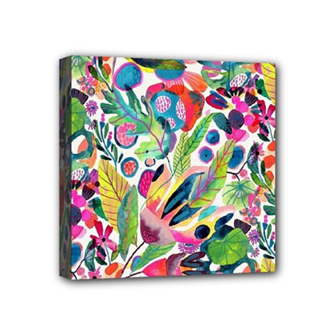 Floral Mini Canvas 4  X 4  (stretched) by Sparkle