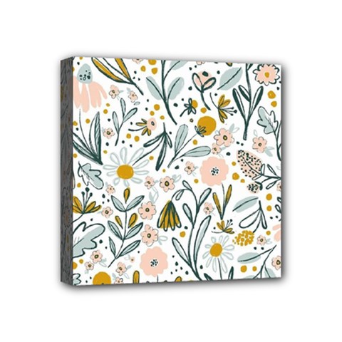 Floral Mini Canvas 4  X 4  (stretched) by Sparkle