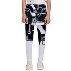 Black-farm-tractor-cut Kids  Skirted Pants by DinzDas
