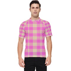 Pink Tartan 4 Men s Short Sleeve Rash Guard by tartantotartanspink