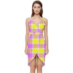Pink Tartan-8 Wrap Frill Dress by tartantotartanspink