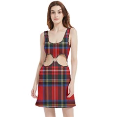 Stewart Royal Modern Tartan Velvet Cutout Dress by tartantotartansreddesign