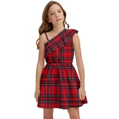 Royal Stewart Tartan Kids  One Shoulder Party Dress by tartantotartansreddesign