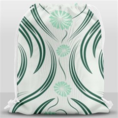Folk Flowers Print Floral Pattern Ethnic Art Drawstring Bag (large) by Eskimos