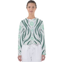 Folk Flowers Print Floral Pattern Ethnic Art Women s Slouchy Sweat by Eskimos