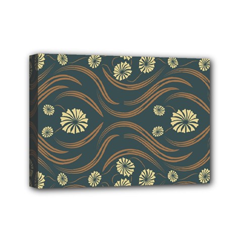 Folk Flowers Print Floral Pattern Ethnic Art Mini Canvas 7  X 5  (stretched) by Eskimos